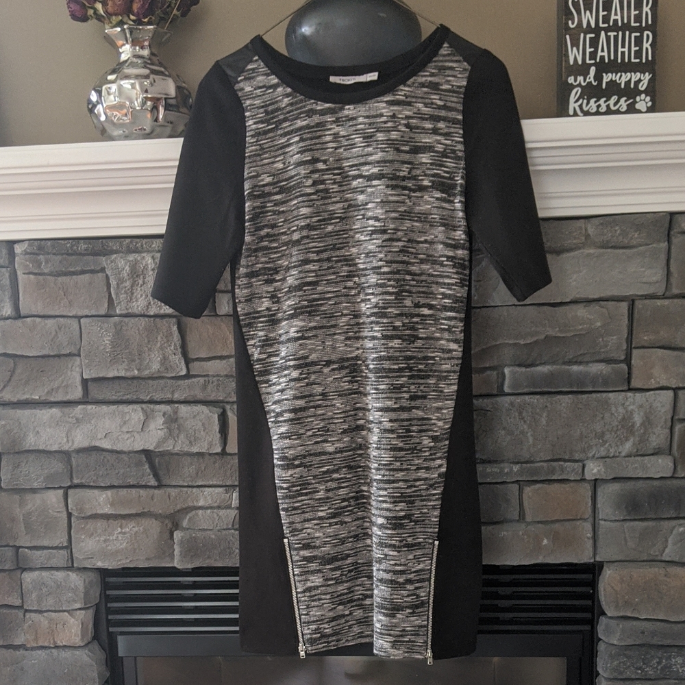 Ricky's Business Dress, Bottom super slits, sz XS